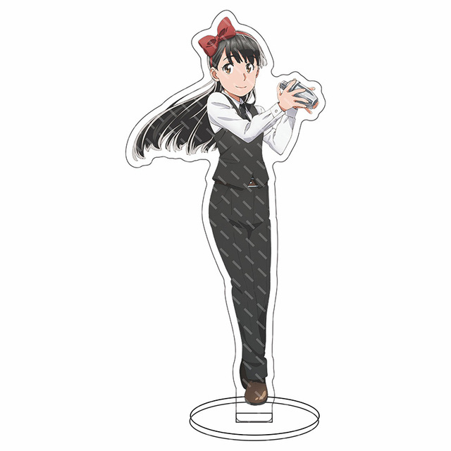 Hinamatsuri Anime Manga Cosplay - stojak na klucze akrylowy model postaci - 16cm - Wianko - 16