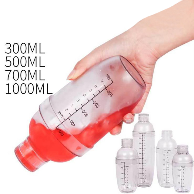 Shaker do koktajli naczynie plastikowe 300ml/500ml/700ml/1000ml - Wianko - 1
