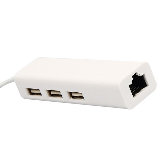Adapter USB C do RJ45 z łącznością Ethernet 100 Mb/s i 3-portowym hubem USB 3.1 dla laptopa i PC - kategoria: Huby USB - Wianko - 5