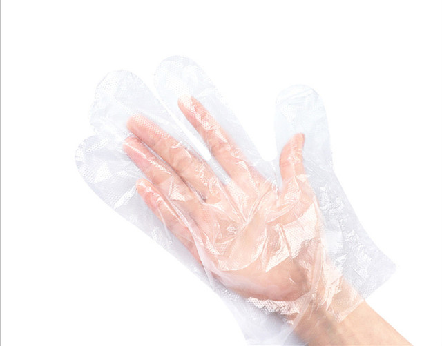 Rękawice plastikowe jednorazowe do kuchni, sanitarne, jadalne PE - Wianko - 2