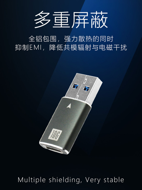 Adapter portu JEYI A do C AM do CF męski na c żeński AC CA aluminiowa TYPE-C 10G USB3.1 GEN2 do USB3 - Wianko - 2