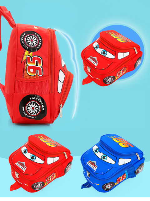 Plecak szkolny 3D z wzorem samochodów dla chłopców w wieku 3-5 lat - Wianko - 2