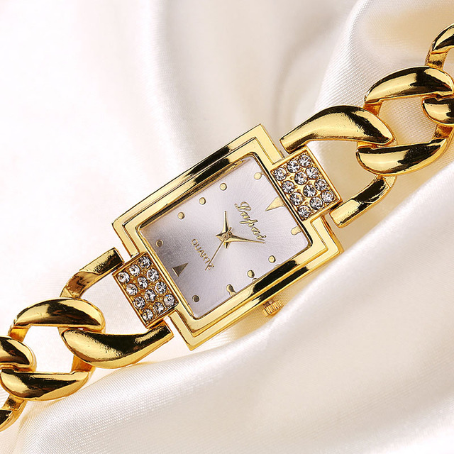 Różowo-złoty zegarek damski z bransoletą, kryształkami górskimi - Reloj Mujer Relogio Feminino - Wianko - 27