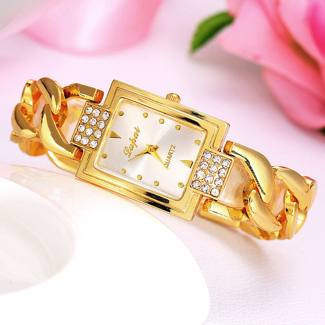 Różowo-złoty zegarek damski z bransoletą, kryształkami górskimi - Reloj Mujer Relogio Feminino - Wianko - 9