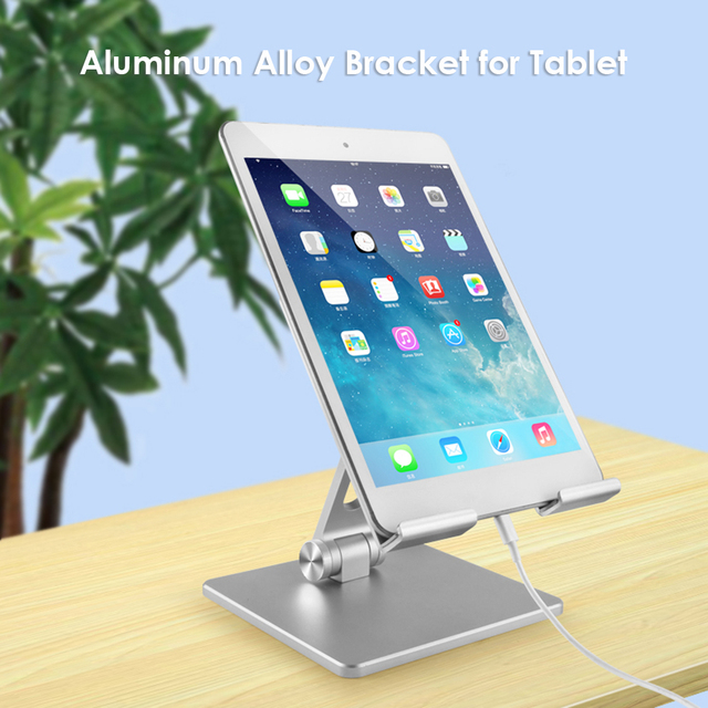 Aluminiowy stojak na duże tablety - regulowany, składany, dla iPadPro, Samsung, Xiaomi, Huawei - Wianko - 6