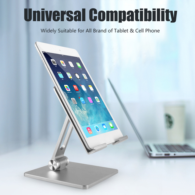 Aluminiowy stojak na duże tablety - regulowany, składany, dla iPadPro, Samsung, Xiaomi, Huawei - Wianko - 5