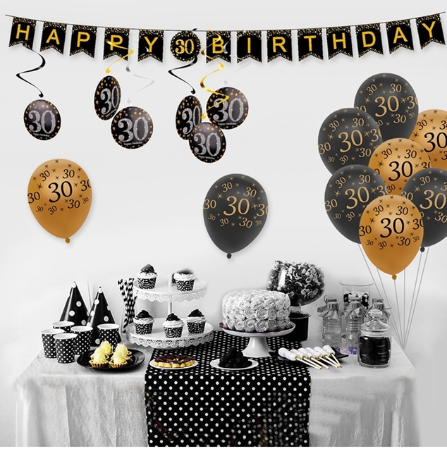 Dekoracje urodzinowe dla dorosłych - balony 30, 40, 50, 60 z helem i akcesoria do balonów - Wianko - 3