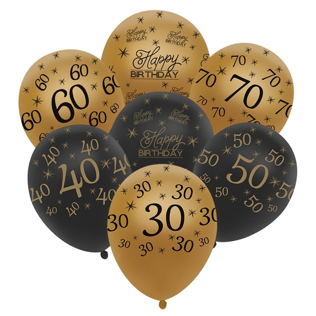Dekoracje urodzinowe dla dorosłych - balony 30, 40, 50, 60 z helem i akcesoria do balonów - Wianko - 4