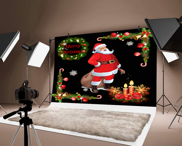 Milsleep czerwone tło ze zdjęciem świętego Mikołaja - idealne na wesołe święta, dziecięce przyjęcia i prezentacje festiwalowe - Wianko - 9