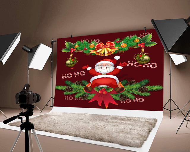 Milsleep czerwone tło ze zdjęciem świętego Mikołaja - idealne na wesołe święta, dziecięce przyjęcia i prezentacje festiwalowe - Wianko - 7