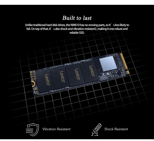 Dysk SSD Lexar NM610 M.2 2280 PCle Gen3x4 NVMe o pojemności 500GB lub 1TB, 3D NAND - Wianko - 5