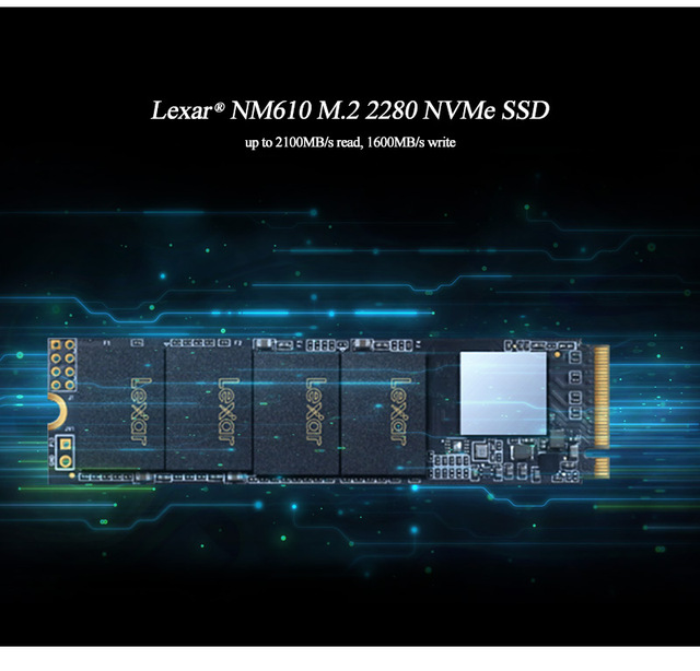 Dysk SSD Lexar NM610 M.2 2280 PCle Gen3x4 NVMe o pojemności 500GB lub 1TB, 3D NAND - Wianko - 3