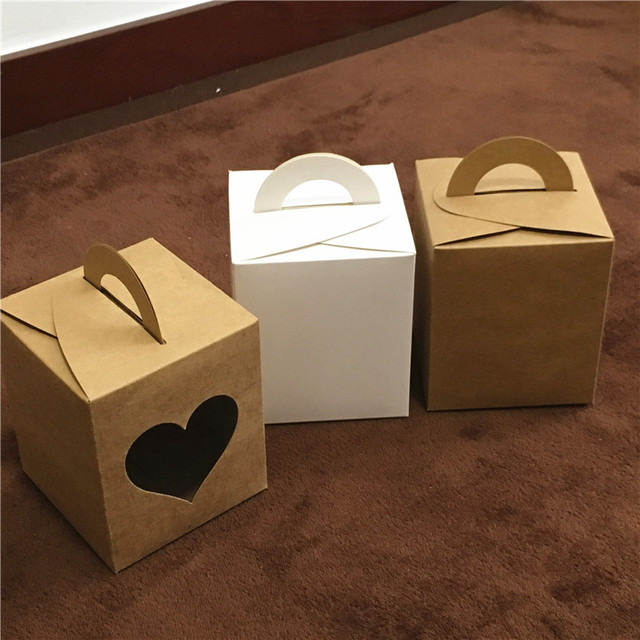 Pudełka kartonowe na prezenty weselne z oknami PCV - zestaw 50 sztuk - Wianko - 2