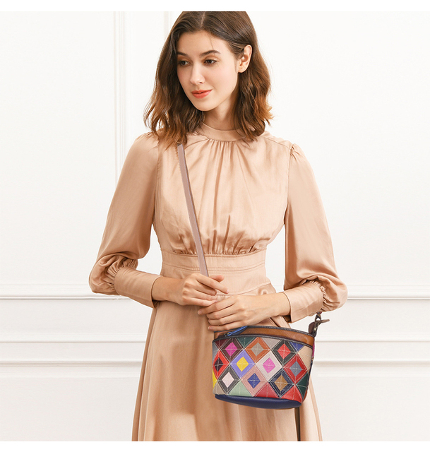 Kobieca luksusowa torba na ramię z prawdziwej skóry, marki kwiatowej modowej, mała i dużego rozmiaru, projektantka, czarna - Wianko - 2
