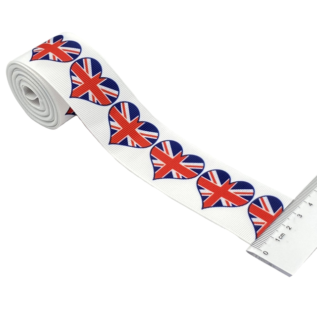 Wstążka Union Jack 38mm - flaga Wielkiej Brytanii na rypsie do kokardek, bransoletek DIY i rzemiosła - Wianko - 4