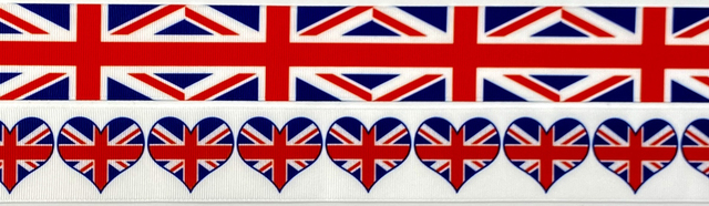 Wstążka Union Jack 38mm - flaga Wielkiej Brytanii na rypsie do kokardek, bransoletek DIY i rzemiosła - Wianko - 2