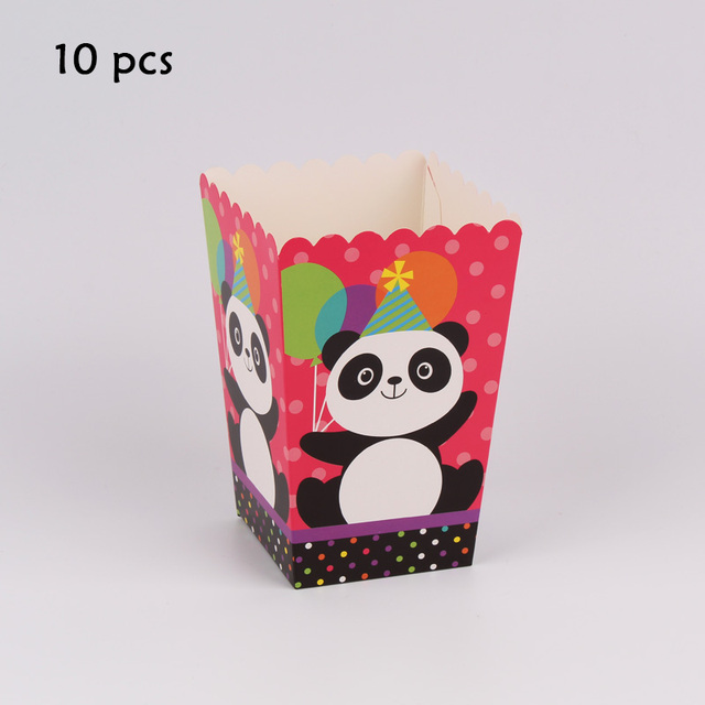 Bibułkowe dekoracje urodzinowe dla dzieci - zestaw jednorazowych naczyń, balonów i pucharów Panda - Wianko - 7