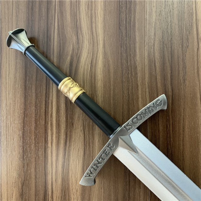 Zimny lód miecz 104cm – idealny do cosplayu i dekoracji, wykonany z bezpiecznej skóry sztucznej - Wianko - 12