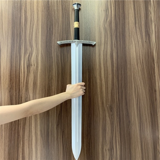 Zimny lód miecz 104cm – idealny do cosplayu i dekoracji, wykonany z bezpiecznej skóry sztucznej - Wianko - 15