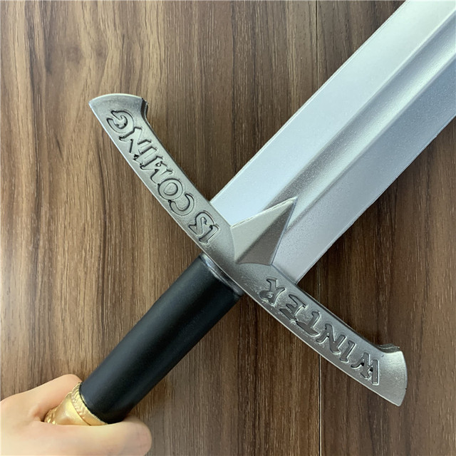 Zimny lód miecz 104cm – idealny do cosplayu i dekoracji, wykonany z bezpiecznej skóry sztucznej - Wianko - 4