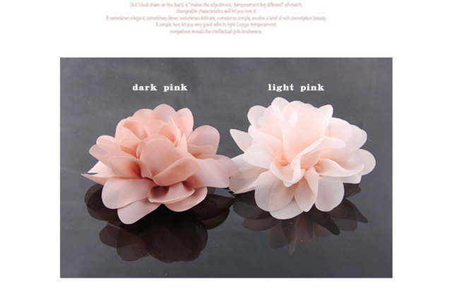Handmade broszka vintage z szyfonową tkaniną ELLV moda kobiety - biżuteria odznaka Rose kwiaty przypinka do włosów - Wianko - 11