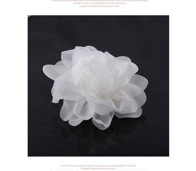 Handmade broszka vintage z szyfonową tkaniną ELLV moda kobiety - biżuteria odznaka Rose kwiaty przypinka do włosów - Wianko - 6
