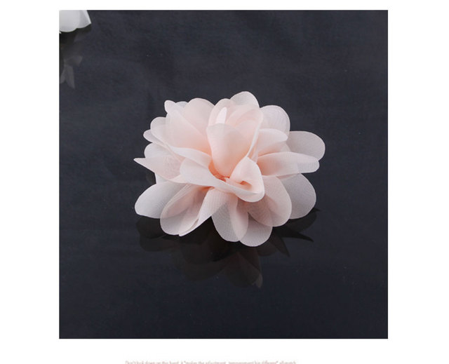 Handmade broszka vintage z szyfonową tkaniną ELLV moda kobiety - biżuteria odznaka Rose kwiaty przypinka do włosów - Wianko - 4