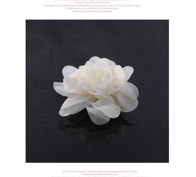Handmade broszka vintage z szyfonową tkaniną ELLV moda kobiety - biżuteria odznaka Rose kwiaty przypinka do włosów - Wianko - 5