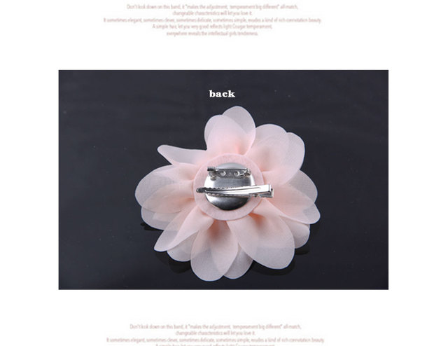 Handmade broszka vintage z szyfonową tkaniną ELLV moda kobiety - biżuteria odznaka Rose kwiaty przypinka do włosów - Wianko - 13