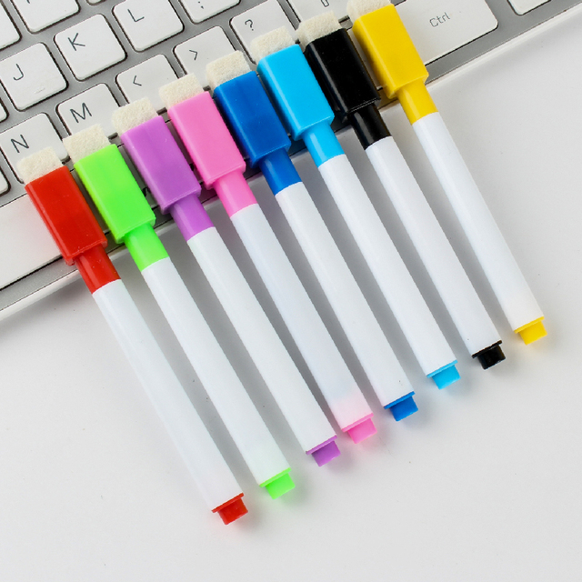 Marker do tablic 1Lot z prawdziwymi kolorowymi atramentami, długopisy wielokrotnego napełniania, łatwe do wymazania - dziecięce artykuły papiernicze - Wianko - 7