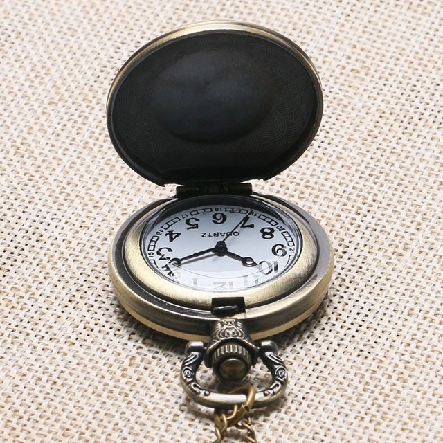 Zegarek kieszonkowy masonem masoneria z retro designem w stylu Steampunk - brązowy naszyjnik wisiorek, unisex - Wianko - 4