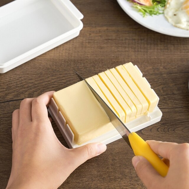 Plastikowy pojemnik NICEFurniture do cięcia masła i krajania sera z pokrywką - Wianko - 3