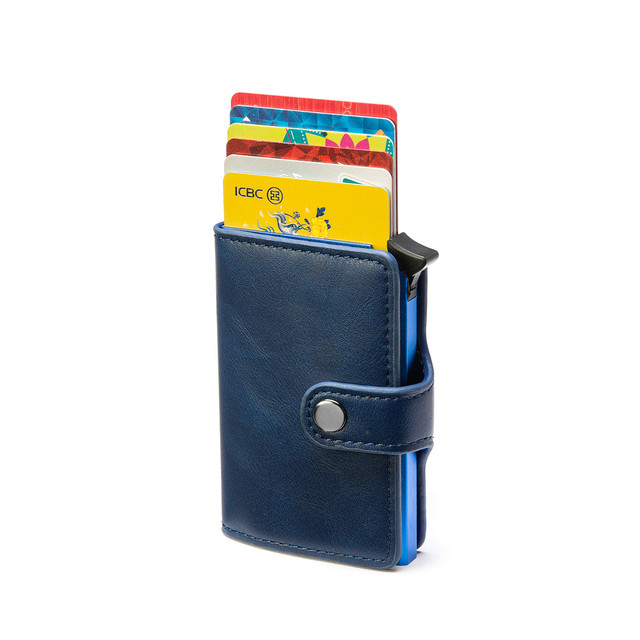 Portfel BISI GORO RFID z aluminiową obudową kart, zabezpieczający karty, dla mężczyzn i kobiet - Wianko - 17