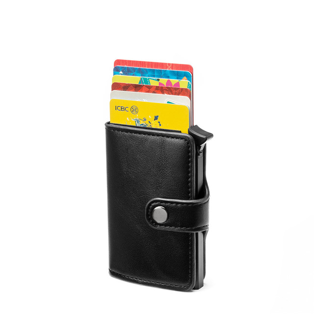 Portfel BISI GORO RFID z aluminiową obudową kart, zabezpieczający karty, dla mężczyzn i kobiet - Wianko - 18