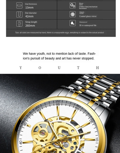 FNGEEN Sport Luminous męskie zegarki 2020, marka luksusowa, stalowa koperta, kwarcowy mechanizm, wodoodporny, duża tarcza, Relogio Masculino - Wianko - 7