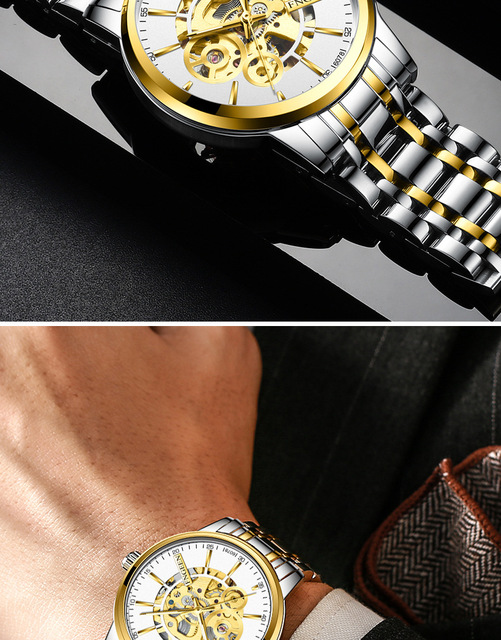 FNGEEN Sport Luminous męskie zegarki 2020, marka luksusowa, stalowa koperta, kwarcowy mechanizm, wodoodporny, duża tarcza, Relogio Masculino - Wianko - 9