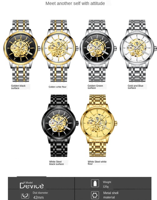FNGEEN Sport Luminous męskie zegarki 2020, marka luksusowa, stalowa koperta, kwarcowy mechanizm, wodoodporny, duża tarcza, Relogio Masculino - Wianko - 6