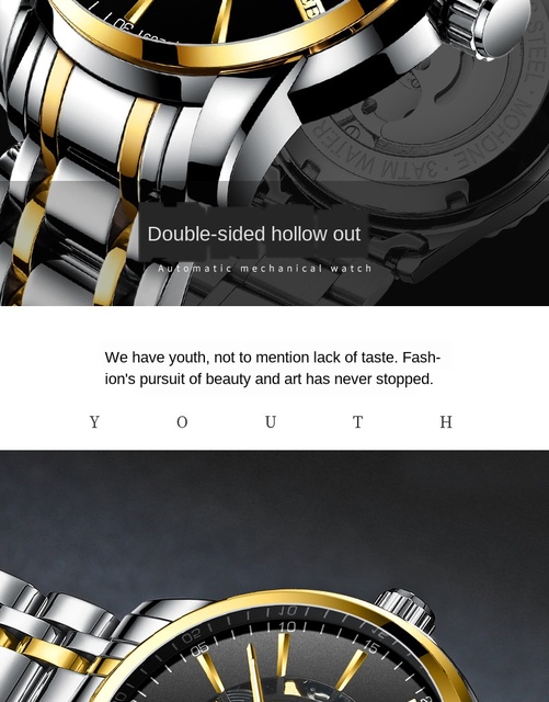 FNGEEN Sport Luminous męskie zegarki 2020, marka luksusowa, stalowa koperta, kwarcowy mechanizm, wodoodporny, duża tarcza, Relogio Masculino - Wianko - 3