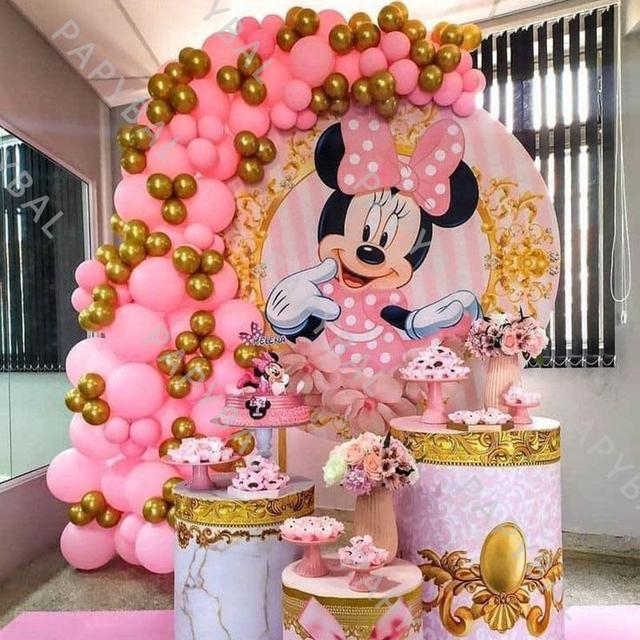 Zestaw balonów Chrome metalicznych i lateksowych w temacie Mickey Minnie na Baby Shower i dziecięcą imprezę urodzinową - 137 sztuk - Wianko - 2