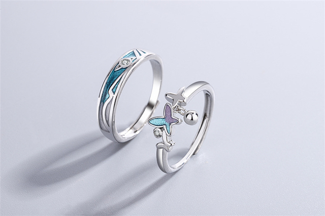 Elegancki pierścień 925 Sterling Silver z motywem motyla dla romantycznej kobiety - Wianko - 21