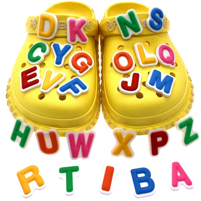 Kolorowe litery ikona z silikonu do dekoracji butów Croc dla dzieci - Wianko - 5