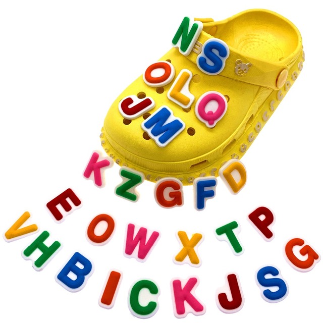 Kolorowe litery ikona z silikonu do dekoracji butów Croc dla dzieci - Wianko - 3