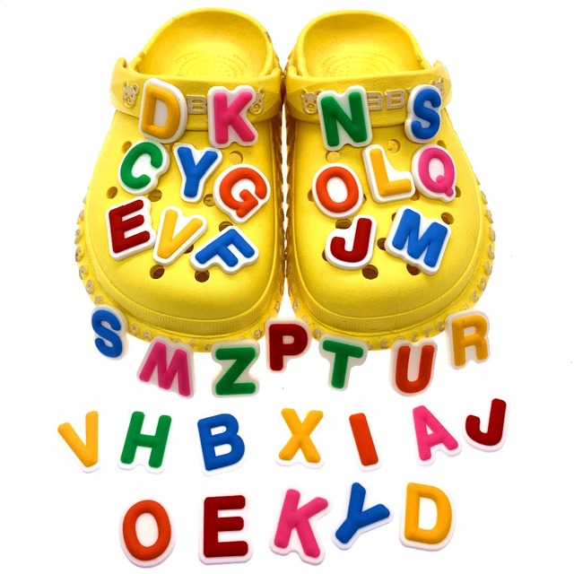 Kolorowe litery ikona z silikonu do dekoracji butów Croc dla dzieci - Wianko - 4