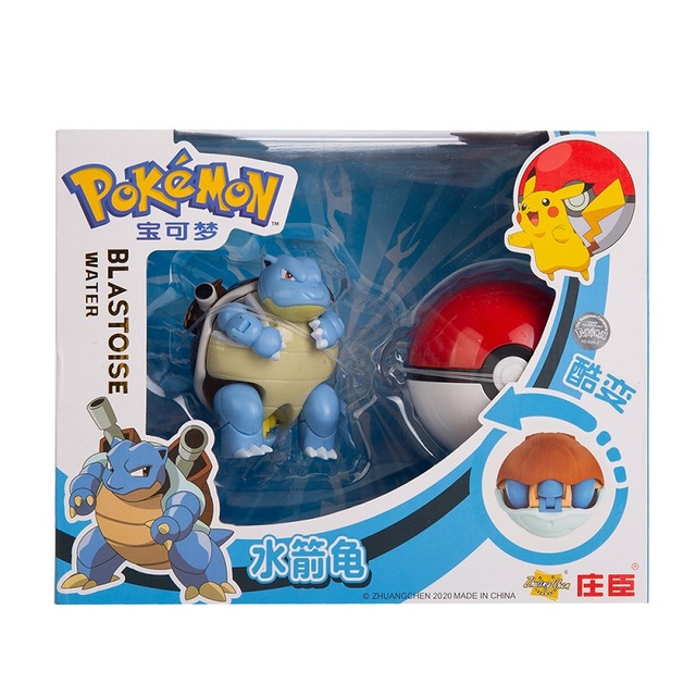 Figurka akcji Pokemon Pikachu Eevee Psyduck - zestaw zabawek z kieszonkowymi potworami Pokeball, deformacja, anime model postaci, pet lalki - prezent - Wianko - 13