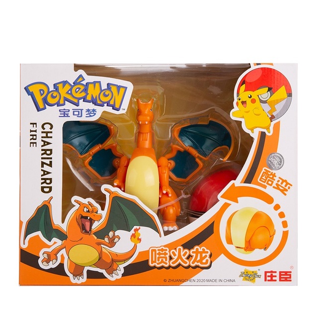 Figurka akcji Pokemon Pikachu Eevee Psyduck - zestaw zabawek z kieszonkowymi potworami Pokeball, deformacja, anime model postaci, pet lalki - prezent - Wianko - 9