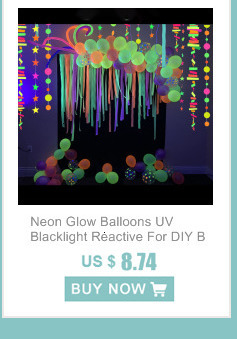 Czarny lampa światła UV Dot Neon - fluorescencyjne, reaktywne balony z zestawem girland świecących w ciemności - idealne na urodziny i wesele - Wianko - 13