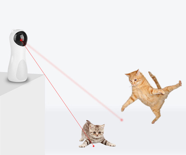 Inteligentna zabawka dla kota - Laserowa lampa LED z automatycznym obrotem i funkcją ładowania USB, szkolenie kota - Wianko - 9