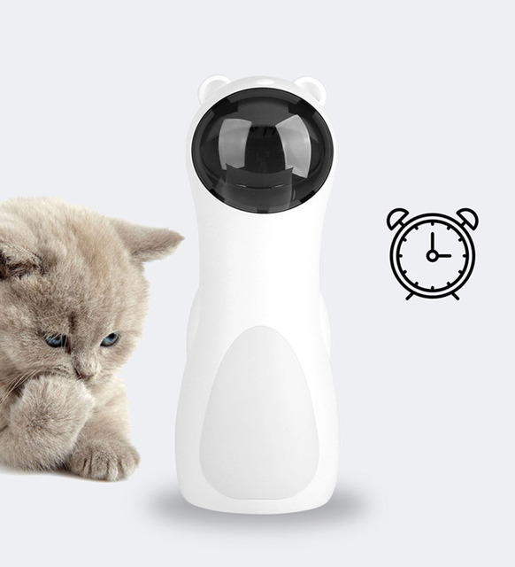 Inteligentna zabawka dla kota - Laserowa lampa LED z automatycznym obrotem i funkcją ładowania USB, szkolenie kota - Wianko - 11