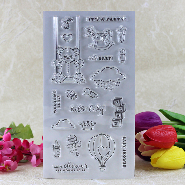 Silikonowe przezroczyste znaczki do księgi gości YINISE - dekoracja DIY, tłoczenie, folder, craft (11*16cm) - Wianko - 7