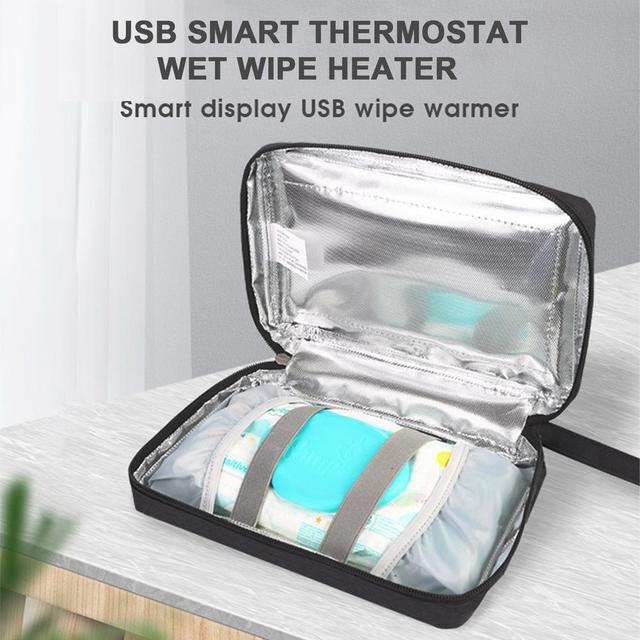 Przenośny podgrzewacz chusteczek USB dla niemowląt z regulacją temperatury - Wianko - 7